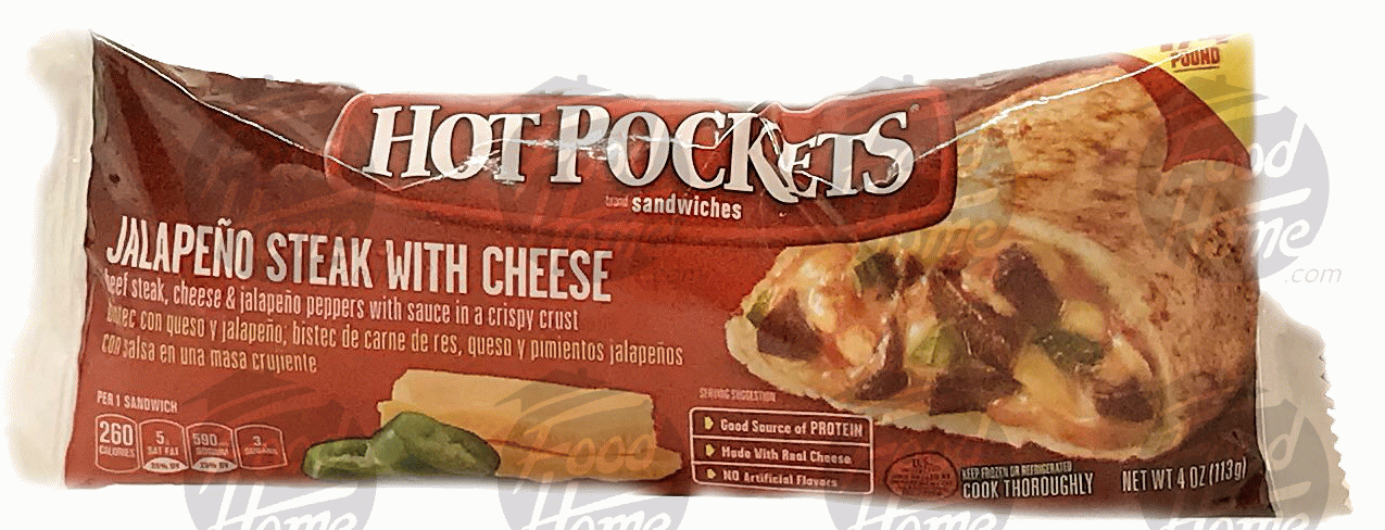 Hot Pockets  jalapeno steak with cheese in a crispy crust Full-Size Picture